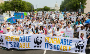 Participants of the Peoples Climate March in Washington, DC.